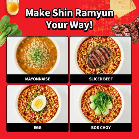 Nongshim Shin Ramyun Big Bowl, Spicy Instant Noodles, Microwaveable, 4.02 Ounce (Pack of 6)