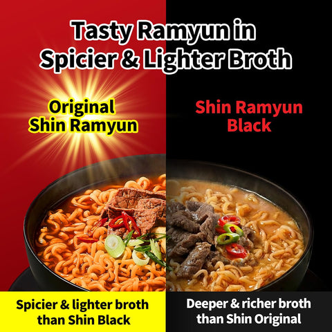 Nongshim Shin Ramyun Big Bowl, Spicy Instant Noodles, Microwaveable, 4.02 Ounce (Pack of 6)