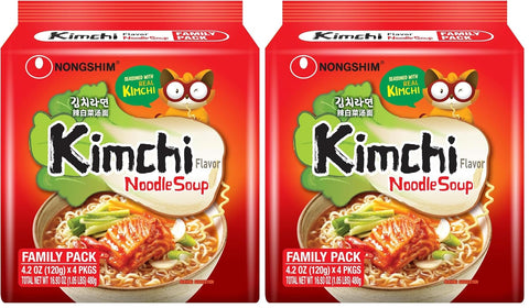 Nongshim Ramen Noodles, Gourmet Instant Ramen, Premium Microwavable Noodle Soup, Kimchi, 4.2 Ounce, (Pack of 32)