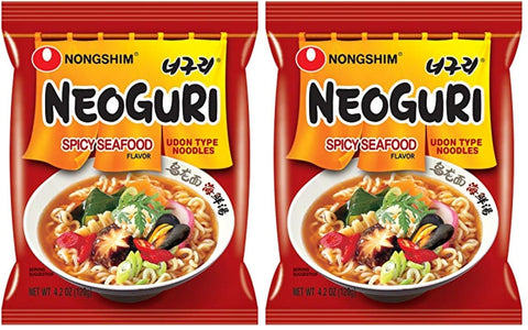 Nongshim Neoguri Spicy Seafood with Udon-Style Noodle,4.2 Ounce,(Pack of 20)