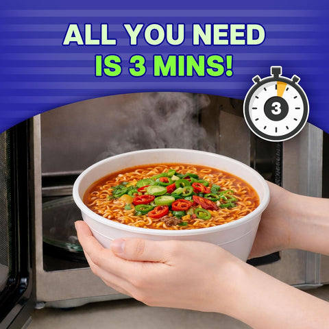 Nongshim Ramen Noodles, Gourmet Instant Ramen bowl, Premium Microwavable Noodle Soup, Hot & Spicy, 3.03 Ounce (Pack of 6)