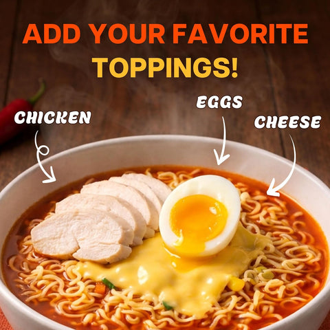 Nongshim Spicy Chicken Noodle Soup Instant Ramen, 12 Pack, Korean Microwaveable Bowl Soup Mix, Ramyun with Veggies, Sabor a Pollo